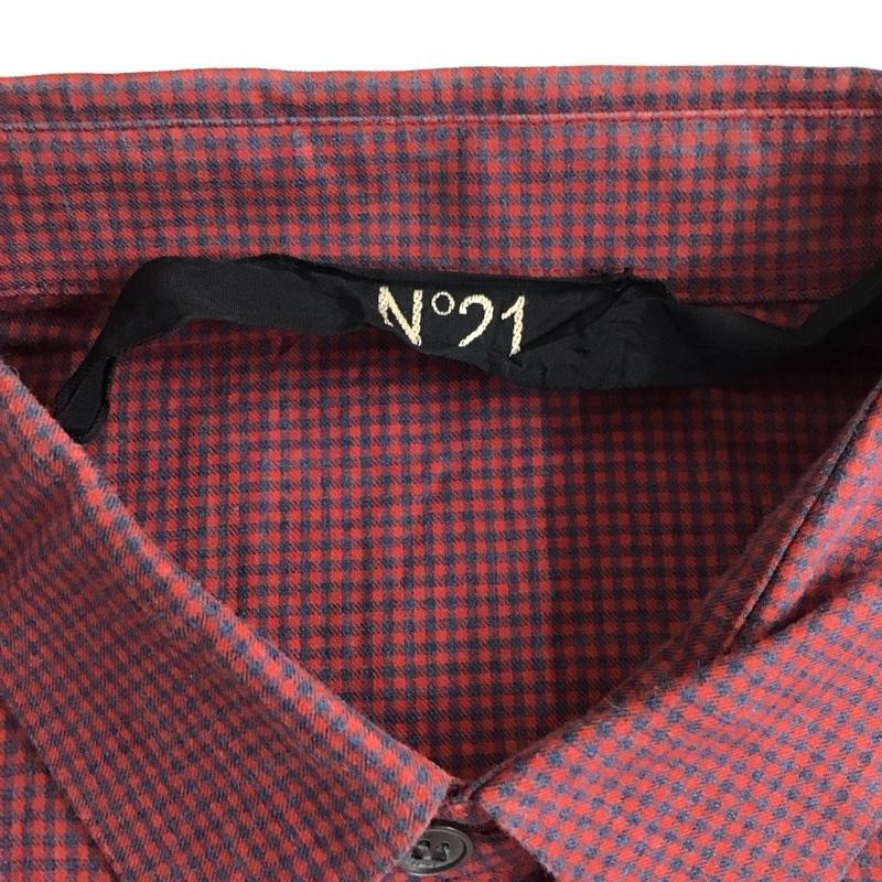 ヌメロ ウ゛ェントゥーノ N°21 シャツ、ブラウス 長袖 コットン チェック 黒 / ブラック / X 紺 / ネイビー / X えんじ / ワインレッド /  メンズ USED 古着 中古 10121346