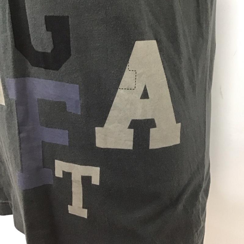 ディーゼル DIESEL Tシャツ 半袖 クルーネック S ロゴ、文字 チャコールグレー / チャコールグレー /  メンズ USED 古着 中古 10110828