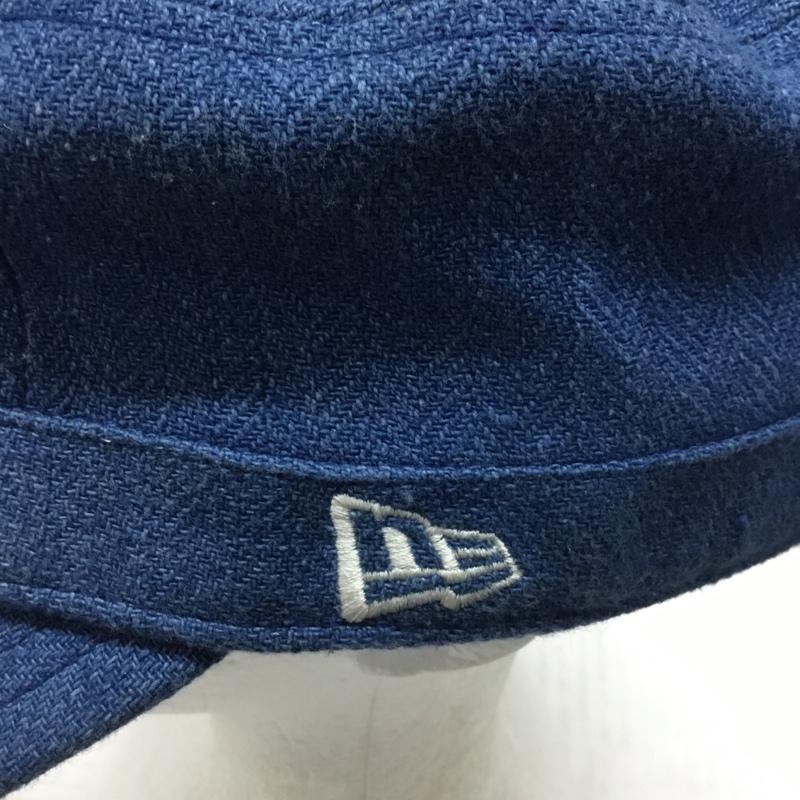 ニューエラ NEW ERA 帽子 キャップ ワークキャップ 61.5cm ワンポイント 青 / ブルー /  メンズ USED 古着 中古 10114735
