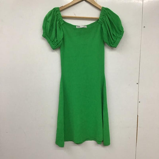 ザラ ZARA ワンピース ミニスカート M 無地 緑 / グリーン /  レディース USED 古着 中古 10139368