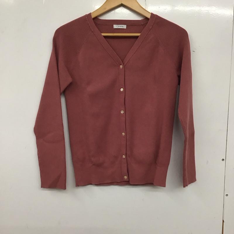 ワンオブマイン 1_OF MINE カーディガン 長袖 無地 桃 / ピンク /  レディース USED 古着 中古 10137273