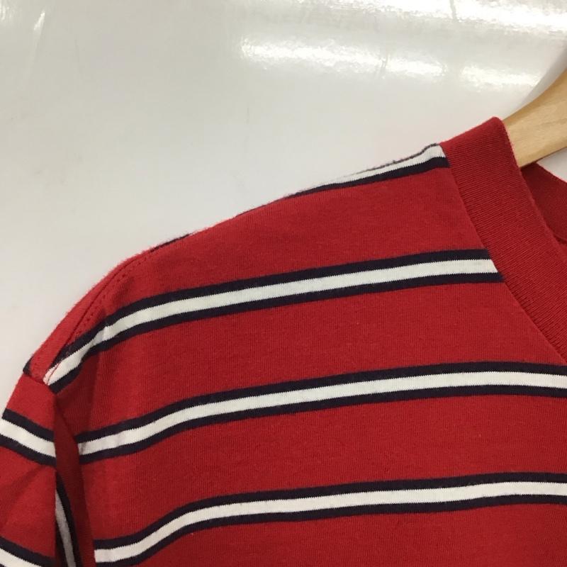 カーハート Carhartt Tシャツ 半袖 半袖カットソー プリントTシャツ クルーネックカットソー M ボーダー柄 白 / ホワイト / X 赤 / レッド / X 紺 / ネイビー /  メンズ USED 古着 中古 10137099