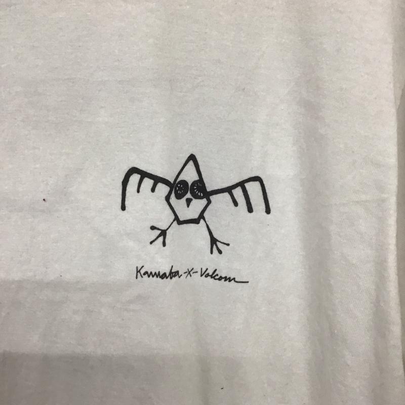 ボルコム VOLCOM Tシャツ 半袖 半袖カットソー プリントTシャツ クルーネックカットソー M プリント 白 / ホワイト /  メンズ USED 古着 中古 10132822