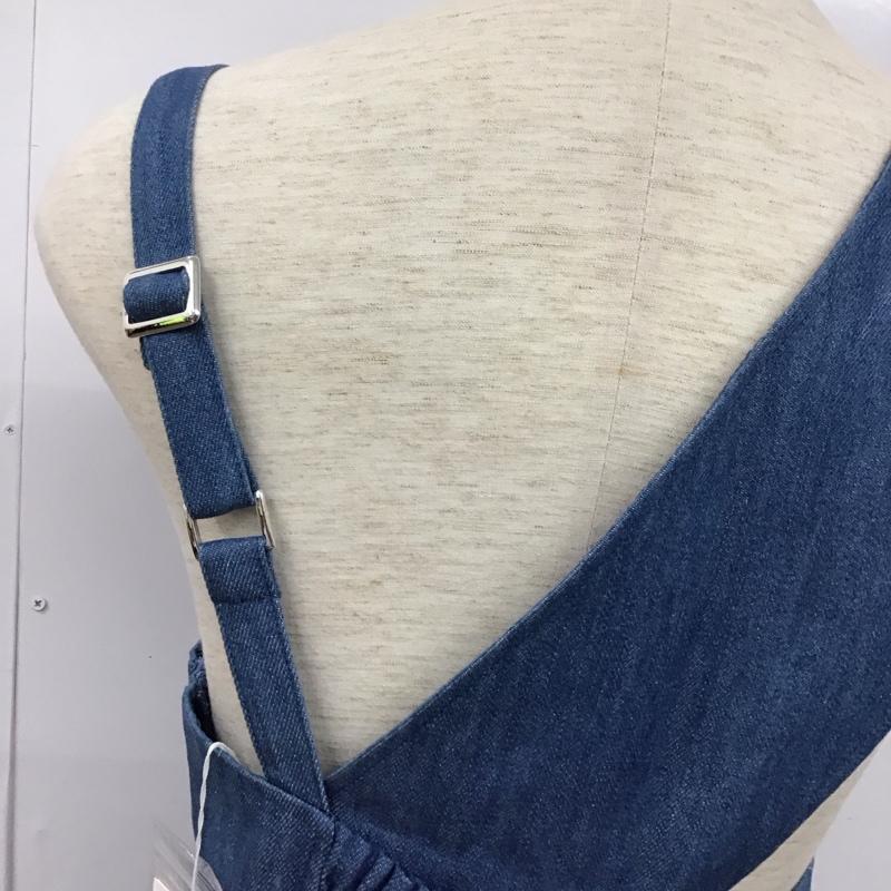 ムルーア MURUA ワンピース ロングスカート 012140302101-01 アシンメトリーパターンロングワンピース タグ付き 2 無地 青 / ブルー /  レディース USED 古着 中古 10130425