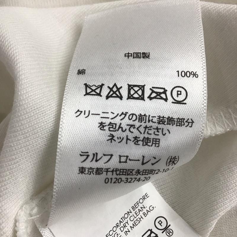 ポロラルフローレン POLO RALPH LAUREN Tシャツ 半袖 ビジュー M 無地 白 / ホワイト /  レディース USED 古着 中古 10142296