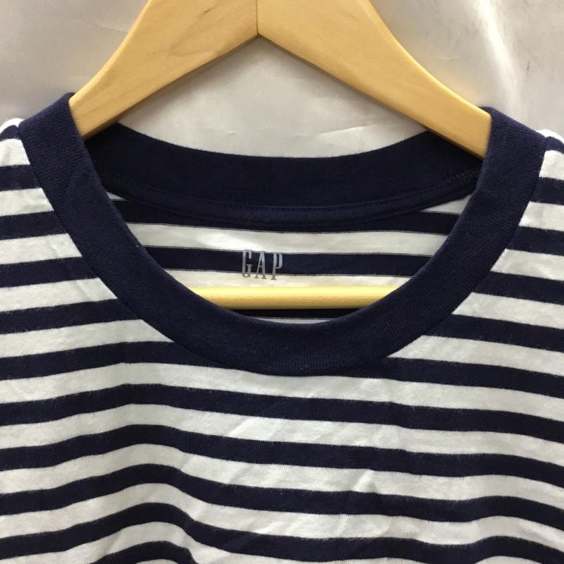 ギャップ GAP Tシャツ 半袖 クルーネック L ボーダー柄 白 / ホワイト / X 紺 / ネイビー /  メンズ USED 古着 中古 10117792