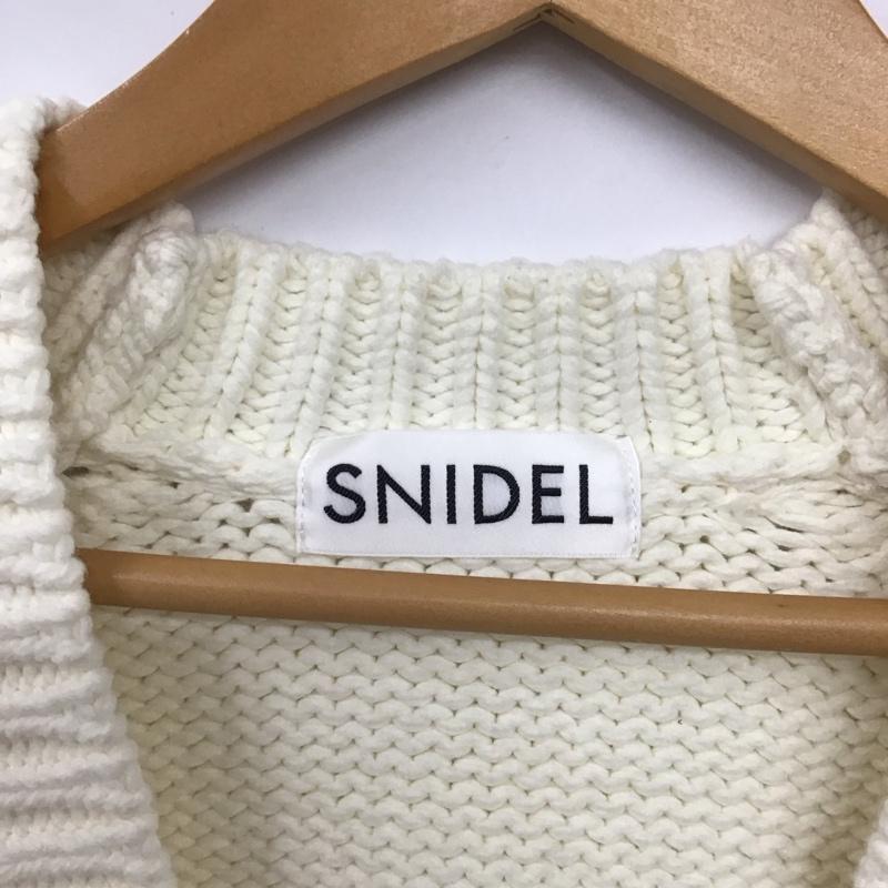 スナイデル SNIDEL カーディガン 長袖 長袖ニットカーディガン ノーカラー FREE 無地 白 / ホワイト /  レディース USED 古着 中古 10130914