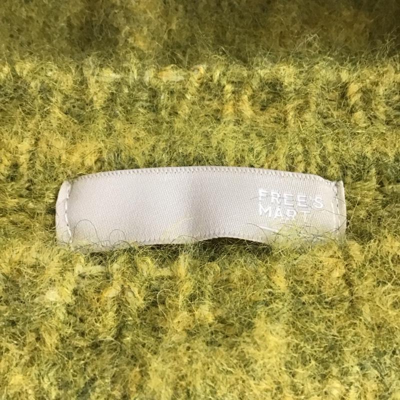フリーズマート FREE S MART ニット、セーター 長袖 131-4170004 ウール混シャギークルーニット FREE 無地 黄 / イエロー / X 緑 / グリーン /  レディース USED 古着 中古 10143793