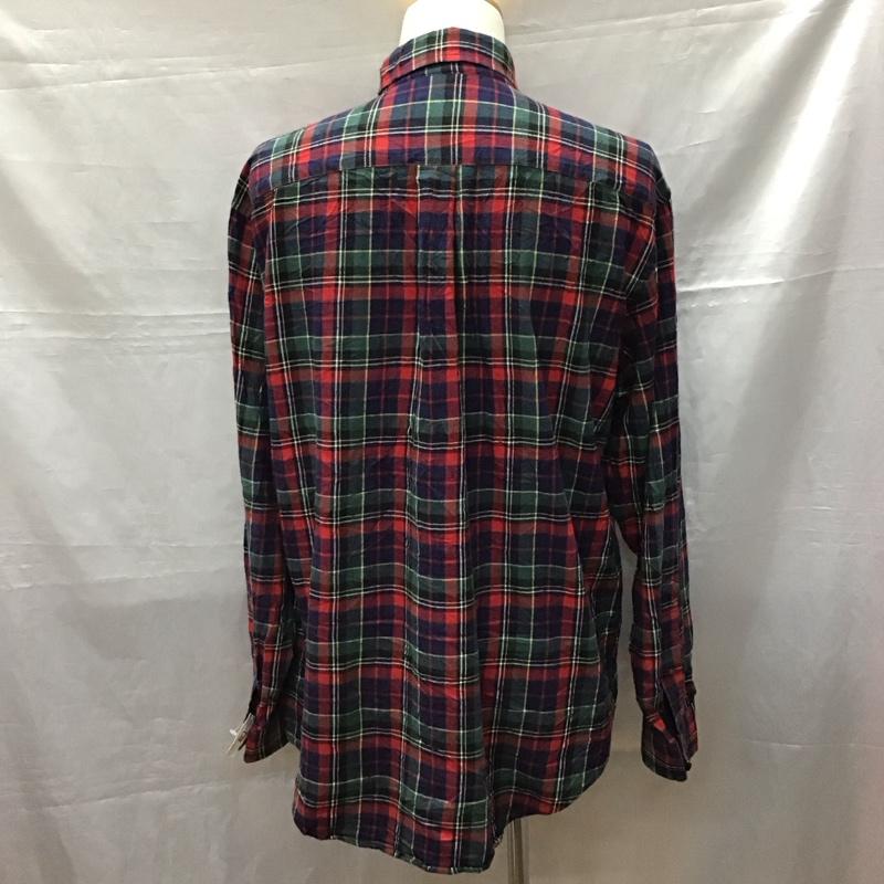 ブルックスブラザーズ BROOKS BROTHERS シャツ、ブラウス 長袖 ボタンダウン コットン M チェック 赤 / レッド / X 紺 / ネイビー / X カーキ / カーキ / X 黄 / イエロー /  メンズ USED 古着 中古 10118389