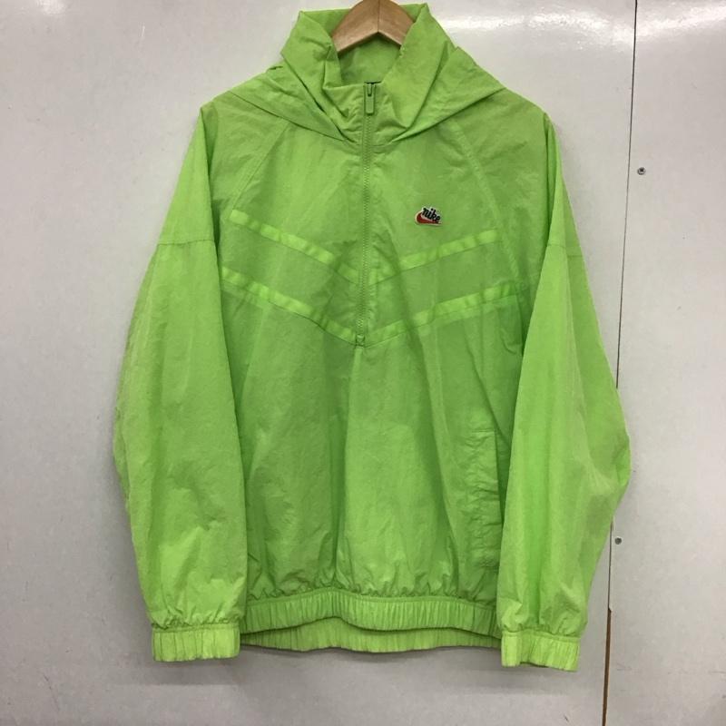 ナイキ NIKE ジャケット、上着 ジャケット、ブレザー da2493-399 ハーフジップフーディ ナイロンジャケット L ロゴ、文字 緑 / グリーン /  メンズ USED 古着 中古 10132579