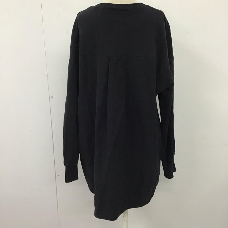 ザラ ZARA トレーナー 長袖 スウェット M ロゴ、文字 黒 / ブラック /  レディース USED 古着 中古 10120399