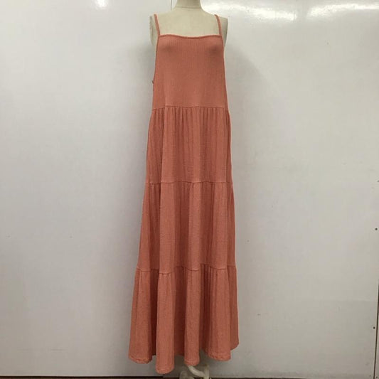ザラ ZARA ワンピース ロングスカート 1165 183 679 キャミワンピ ティアード L 無地 桃 / ピンク /  レディース USED 古着 中古 10113505