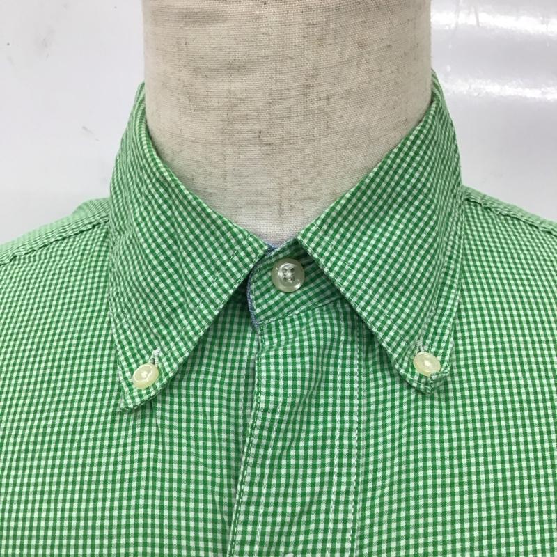 チャップス CHAPS シャツ、ブラウス 長袖 長袖シャツ カラーシャツ ポケットシャツ 長袖カットソー チェックシャツ L チェック 緑 / グリーン /  メンズ USED 古着 中古 10118268