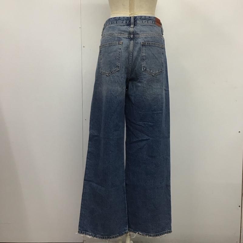 ザラ ZARA パンツ デニム、ジーンズ 6164 193 427 ハイウエスト ボタンフライ 無地 青 / ブルー /  レディース USED 古着 中古 10109719