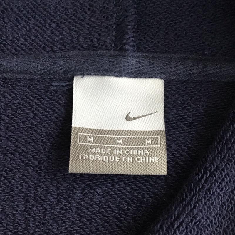 ナイキ NIKE パーカー 長袖 プルオーバー スウェット M ロゴ、文字 紺 / ネイビー /  メンズ USED 古着 中古 10119636