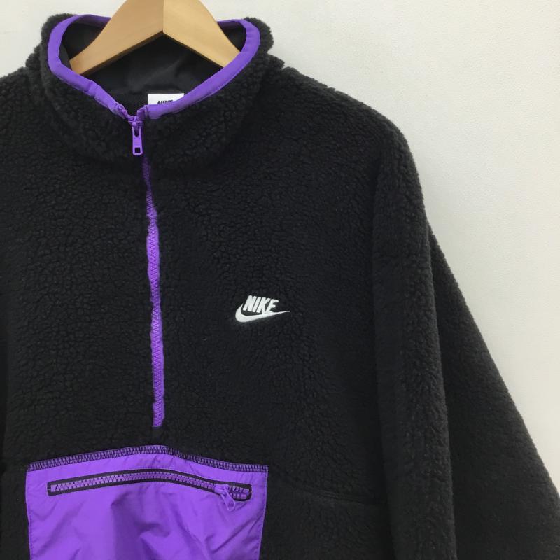 ナイキ NIKE ジャケット、上着 ジャケット、ブレザー HO220609SIV XL ロゴ、文字 黒 / ブラック / X 紫 / パープル /  メンズ USED 古着 中古 10119977