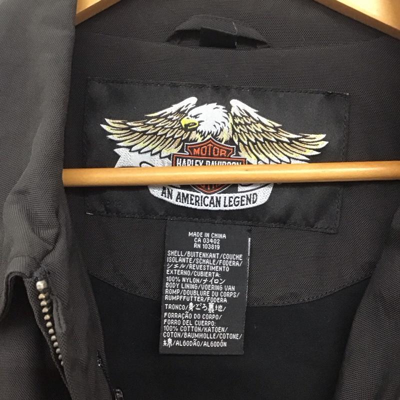 ハーレーダビッドソン Harley-Davidson ジャケット、上着 ジャケット、ブレザー ジップアップジャケット アウター 古着 L ロゴ、文字 黒 / ブラック /  メンズ USED 古着 中古 10133142