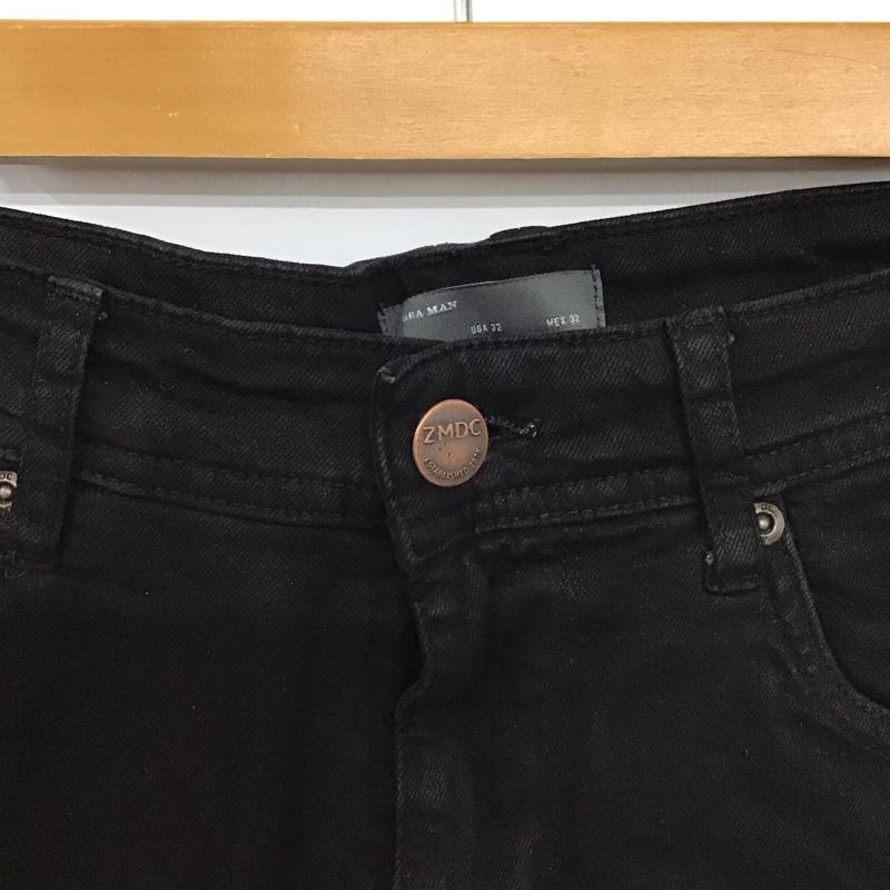 ザラ ZARA パンツ デニム、ジーンズ 42インチ 無地 黒 / ブラック /  メンズ USED 古着 中古 10149728