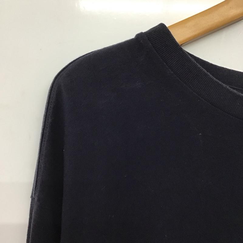 カーハート Carhartt カットソー 長袖 長袖カットソー 無地カットソー クルーネック ロゴ XL ロゴ、文字 紺 / ネイビー /  メンズ USED 古着 中古 10145934
