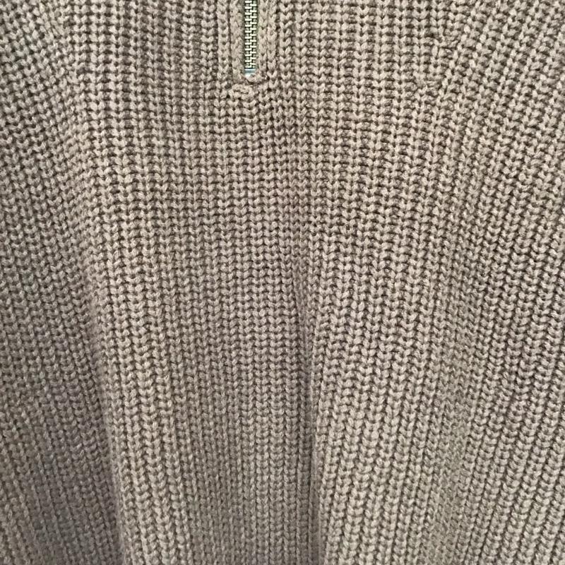 ウィム バイ リドム WYM LIDNM ニット、セーター 長袖 WYkn589 HALF ZIP AZE KNIT WYM M 無地 茶 / ブラウン /  メンズ USED 古着 中古 10144712