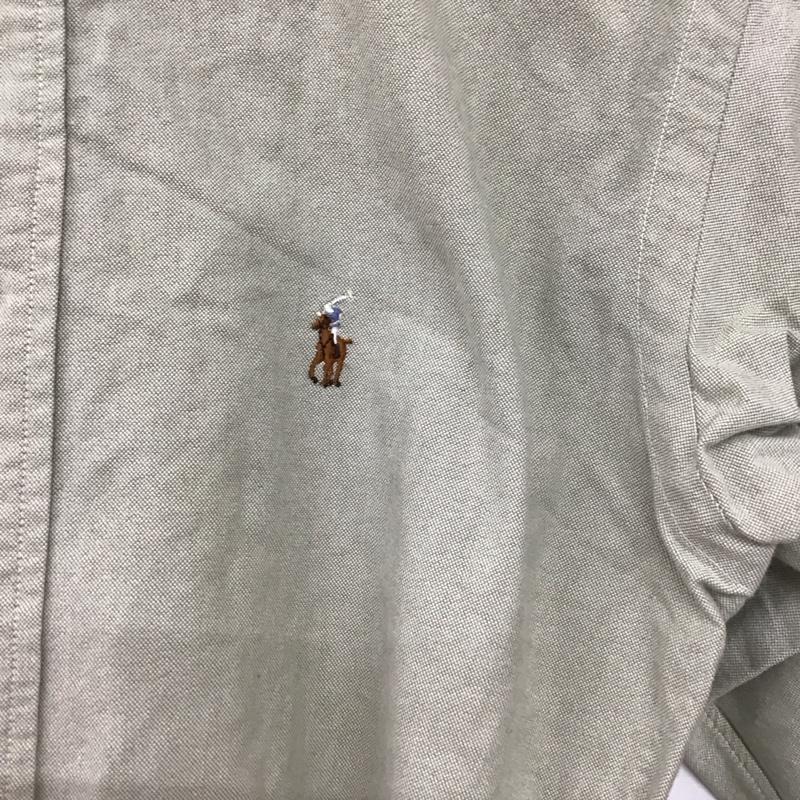 ポロバイラルフローレン Polo by RALPH LAUREN シャツ、ブラウス 長袖 長袖シャツ 無地シャツ カラーシャツ ボタンダウンシャツ ロゴ、文字 灰 / グレー /  メンズ USED 古着 中古 10148047