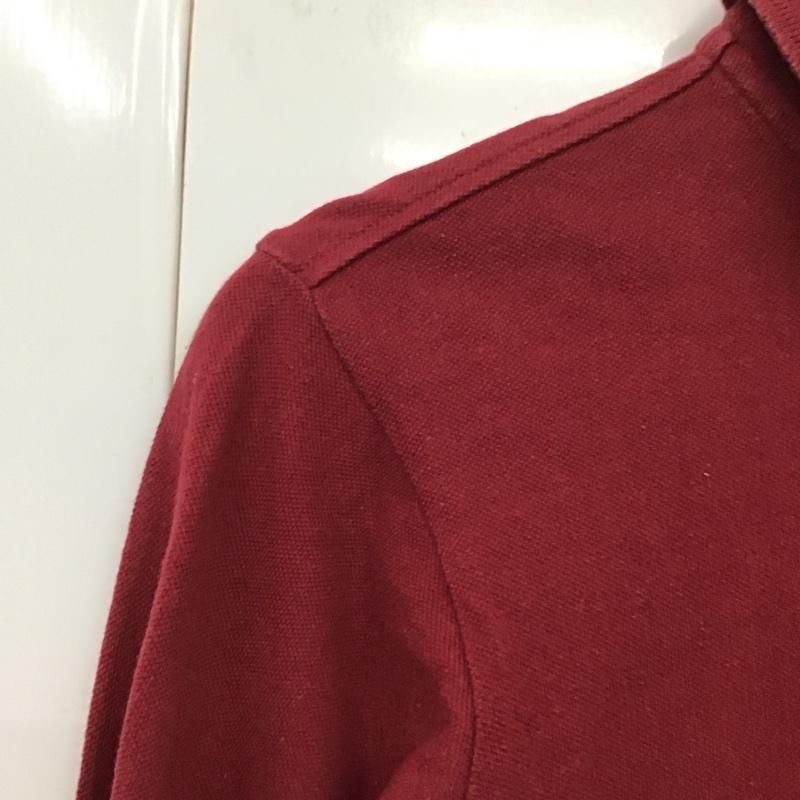バーバリー BURBERRY ポロシャツ 長袖 M 無地 えんじ / ワインレッド /  レディース USED 古着 中古 10131571