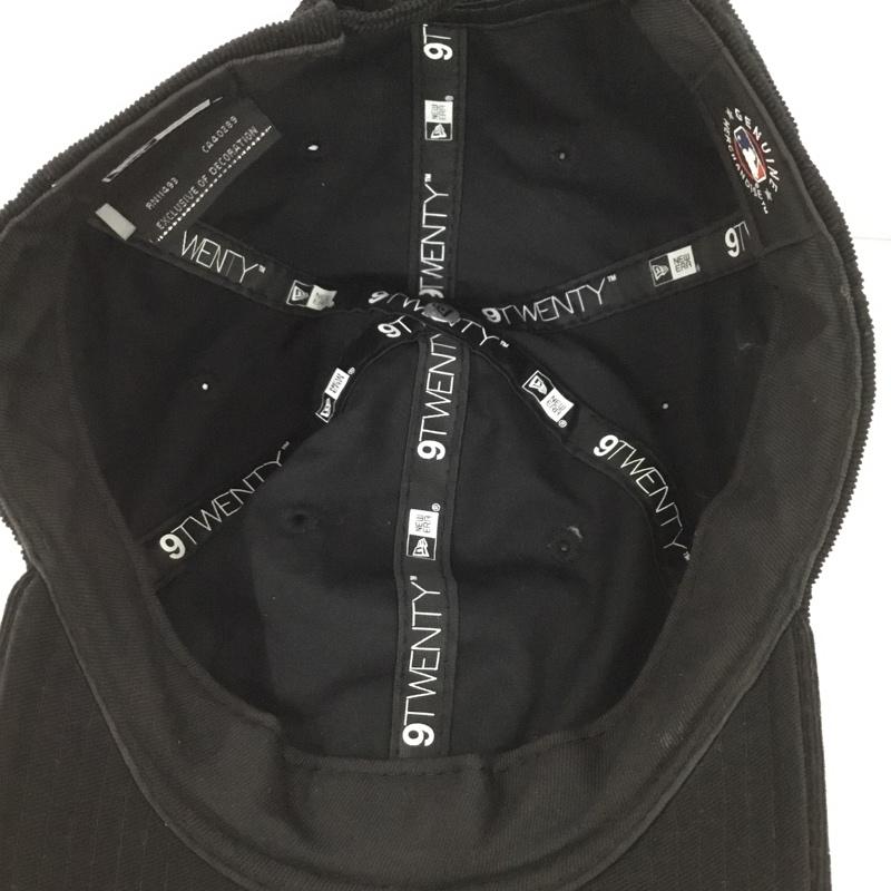 ニューエラ NEW ERA 帽子 キャップ NY ニューヨークヤンキース 9TWENTY コーデュロイ ロゴ、文字 黒 / ブラック /  メンズ USED 古着 中古 10129583