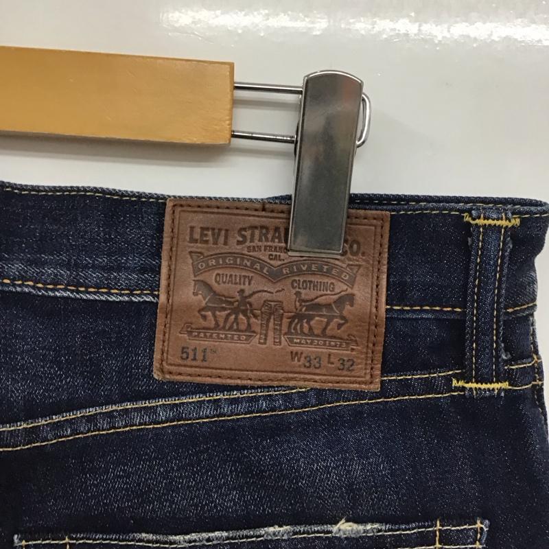 リーバイストラウスアンドコー Levi Strauss & co. パンツ デニム、ジーンズ デニムパンツ スリムパンツ カジュアルパンツ ストレッチパンツ 33インチ 無地 インディゴ / インディゴ /  メンズ USED 古着 中古 10141975