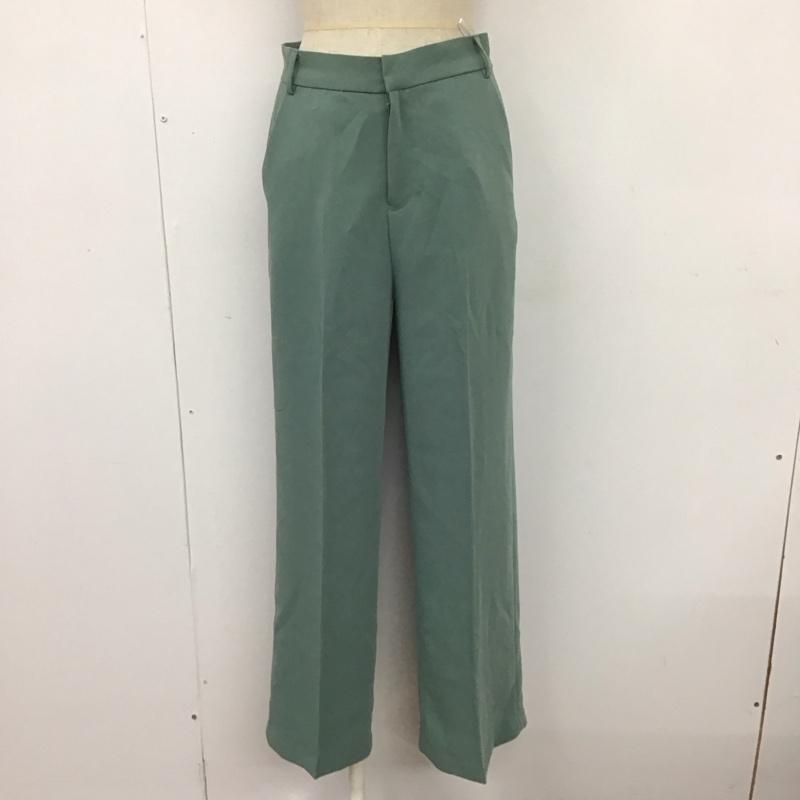 ローリーズファーム LOWRYS FARM パンツ スラックス lf520029tk カラーストレートパンツ スラックス センタータックパンツ M 無地 緑 / グリーン /  レディース USED 古着 中古 10109208