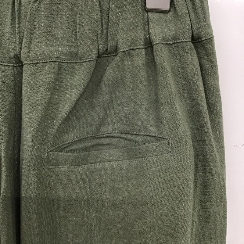 アズールバイマウジー AZUL BY MOUSSY パンツ スラックス 250DSM31-088C RAYON LINEN WIDE PANTS タグ付 M 無地 カーキ / カーキ /  レディース USED 古着 中古 10151028