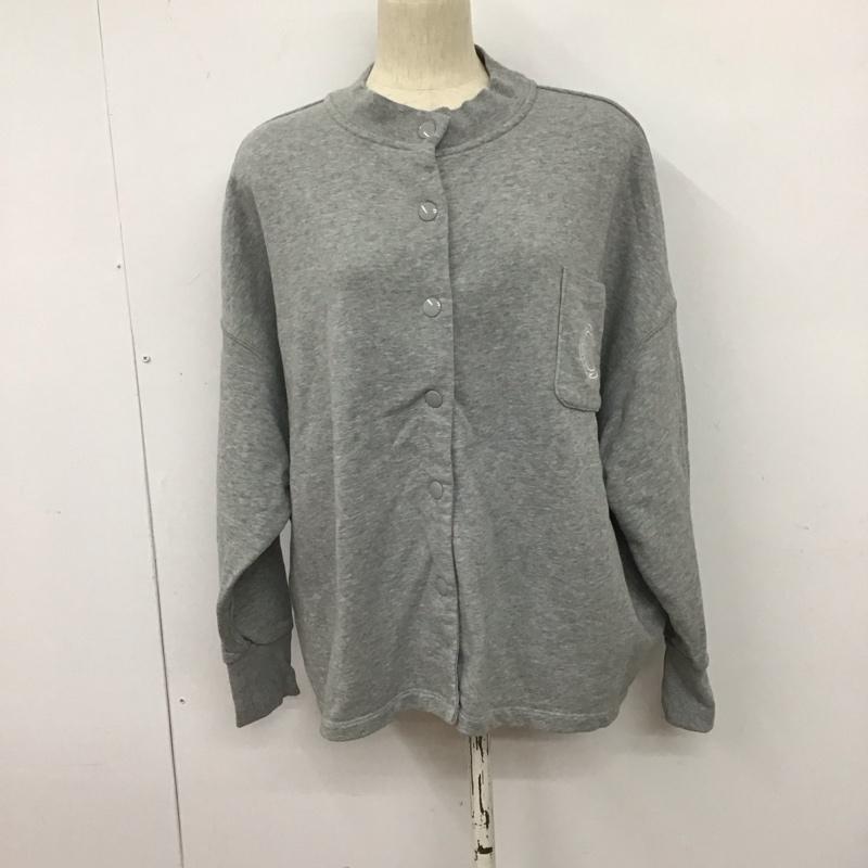 ナイキ NIKE ジャケット、上着 ジャンパー、ブルゾン L ロゴ、文字 X 刺繍 灰 / グレー /  レディース USED 古着 中古 10128226