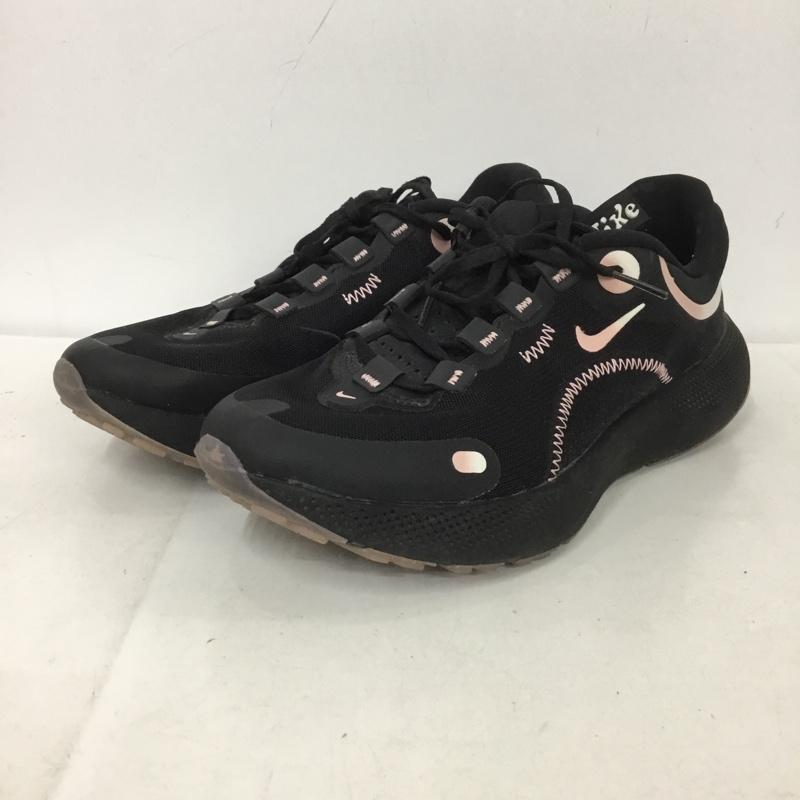 ナイキ NIKE スニーカー スニーカー DM6190-010 REACT ESCAPE RN 24.5cm 24.5cm ロゴ、文字 黒 / ブラック / X 桃 / ピンク /  レディース USED 古着 中古 10136925