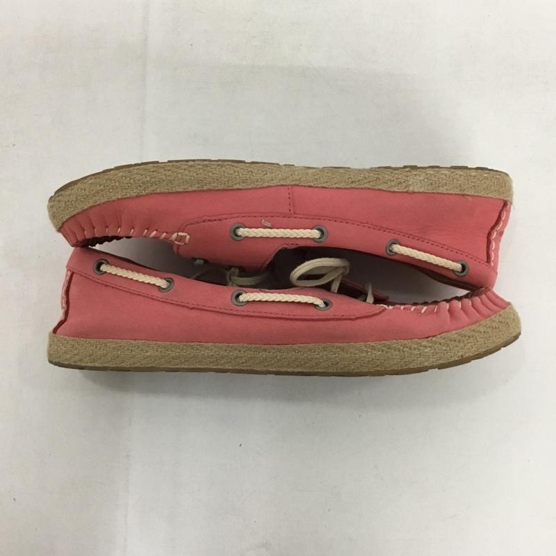 アグ UGG カジュアルシューズ カジュアルシューズ 1004110A デッキシューズ 25cm 25.0cm ロゴ、文字 桃 / ピンク /  レディース USED 古着 中古 10148401