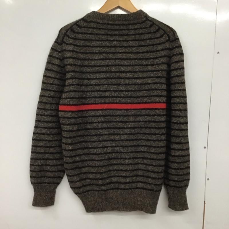 古着 USED ニット、セーター 長袖 長袖ニットカットソー クルーネック セーター イタリア製 M ボーダー柄 マルチカラー / マルチカラー /  メンズ USED 古着 中古 10144771