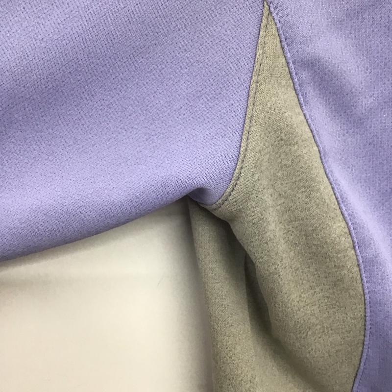 モンベル mont-bell カットソー 長袖 1104941 ウイックロンZEOロングスリーブジップシャツ M ロゴ、文字 紫 / パープル / X 灰 / グレー /  レディース USED 古着 中古 10149375