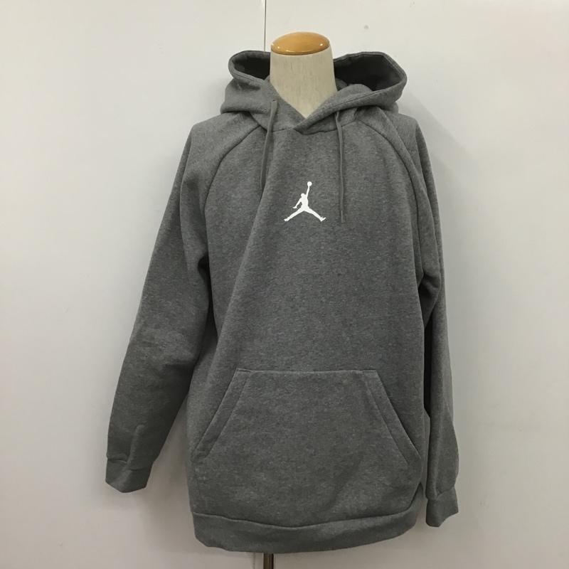 エアジョーダン AIR JORDAN パーカー 長袖 フーディ プルオーバー NIKE 4L 無地 灰 / グレー /  メンズ USED 古着 中古 10106065