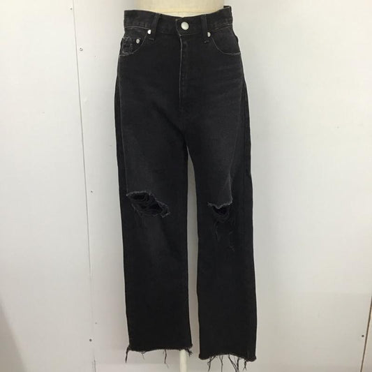 エモダ EMODA パンツ デニム、ジーンズ ダメージ ハイウエスト ダメージ加工 黒 / ブラック /  レディース USED 古着 中古 10111071