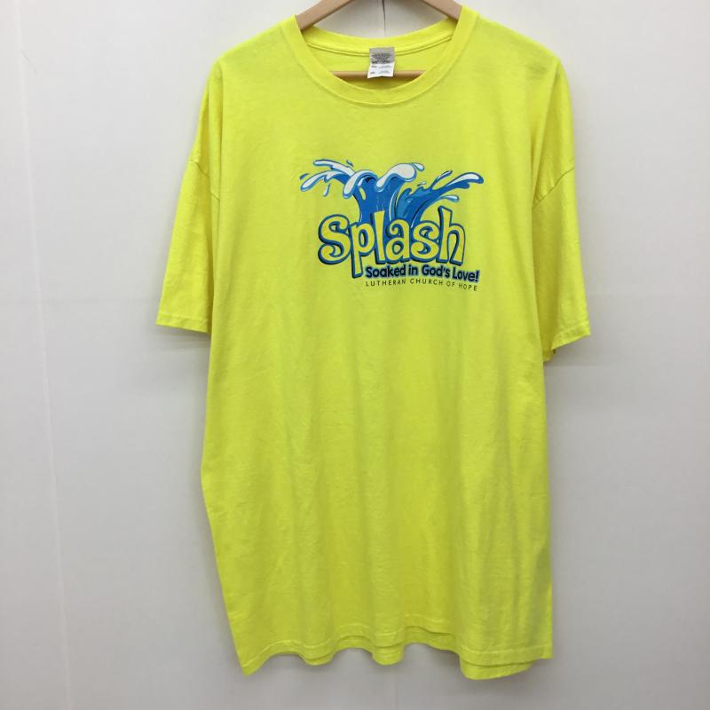 ユーズドクロージング used clothes Tシャツ 半袖 XXL プリント X ロゴ、文字 黄 / イエロー /  メンズ USED 古着 中古 10133848