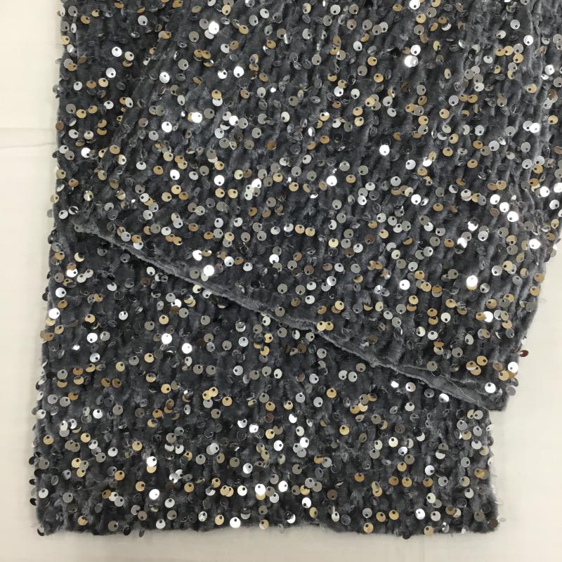 チュクラ chuclla パンツ サルエルパンツ スパンコール　イージーパンツ  灰 / グレー /  レディース USED 古着 中古 10139626