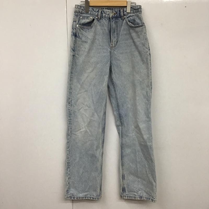 ザラ ZARA パンツ デニム、ジーンズ デニムパンツ ワイドパンツ カジュアルパンツ 38インチ 無地 インディゴ / インディゴ /  レディース USED 古着 中古 10128757