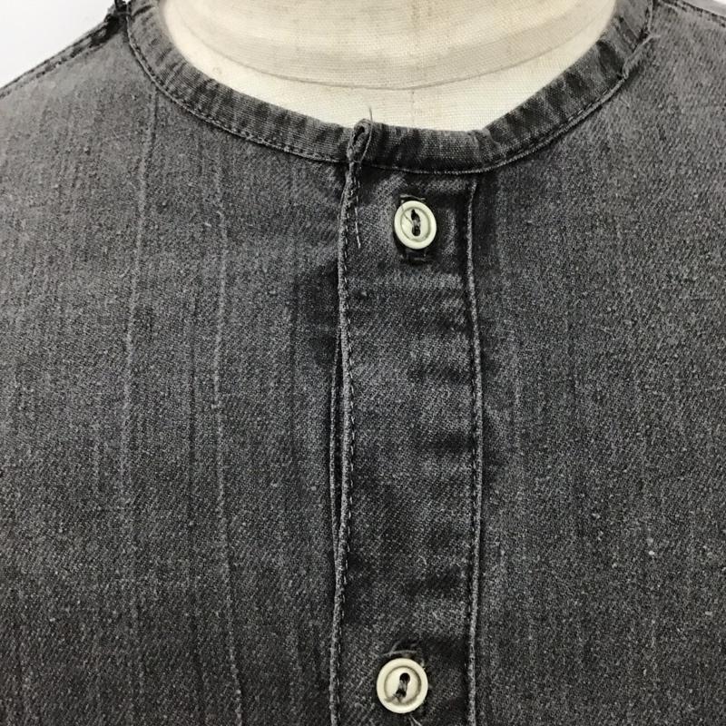 古着 USED カットソー 長袖 ロシア軍 スリーピングシャツ 長袖カットソー 無地 黒 / ブラック /  メンズ USED 古着 中古 10120313