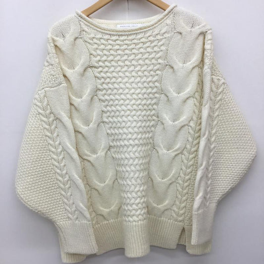 アメリカンホリック AMERICAN HOLIC ニット、セーター 長袖 HA17L2C0300 L 無地 白 / ホワイト /  レディース USED 古着 中古 10140941