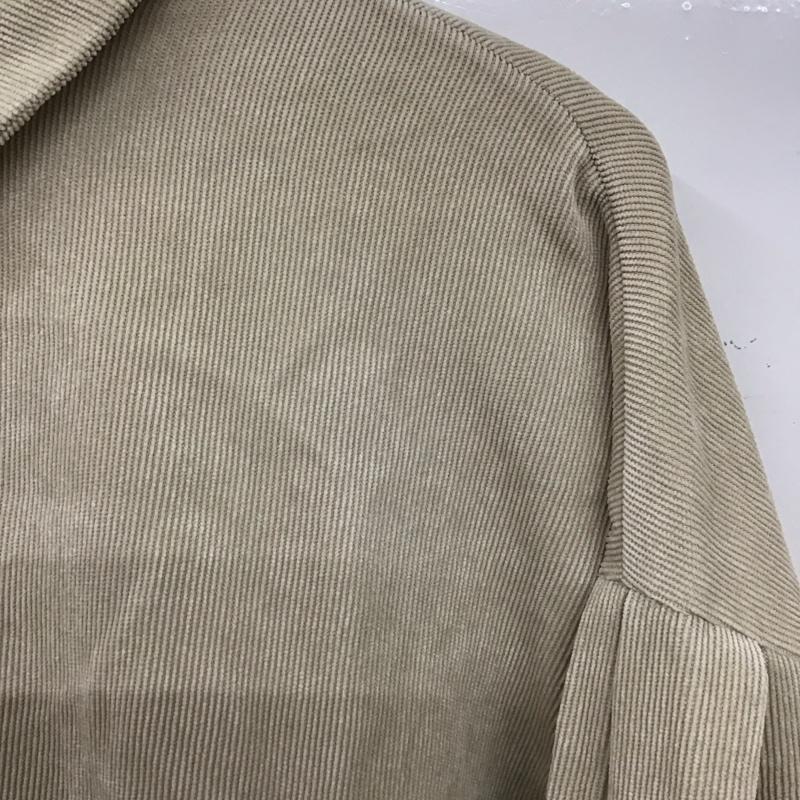 レトロガール RETRO GIRL シャツ、ブラウス 長袖 長袖シャツ コーデュロイシャツ カジュアルシャツ ウエスト切り替え M 無地 ベージュ / ベージュ /  レディース USED 古着 中古 10136756