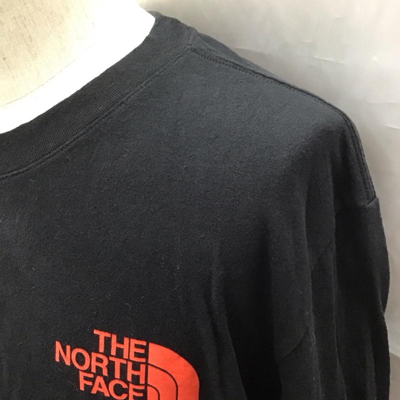 ザノースフェイス THE NORTH FACE Tシャツ 長袖 XL ロゴ、文字 黒 / ブラック /  メンズ USED 古着 中古 10111830