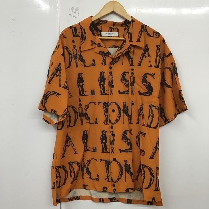 ガリスアディクション GALLIS ADDICTION シャツ、ブラウス 半袖 90-171940 半袖シャツ カラーシャツ プリントシャツ 4 プリント 橙 / オレンジ /  メンズ USED 古着 中古 10129501