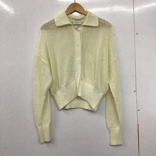 アダムエロペ ADAM ET ROPE  カーディガン 長袖 GAK-52050-A メッシュカーディガン 無地 白 / ホワイト /  レディース USED 古着 中古 10138013