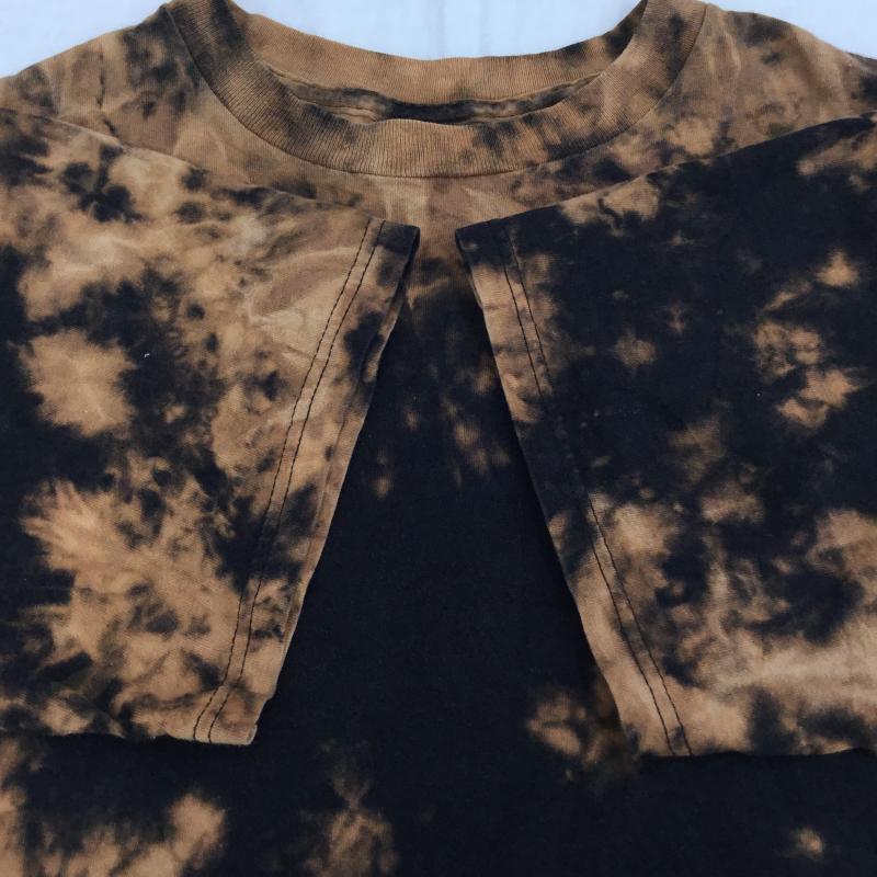 ＵＳフルギ US古着 Tシャツ 半袖 M 総柄 黒 / ブラック / X 橙 / オレンジ /  メンズ USED 古着 中古 10133842