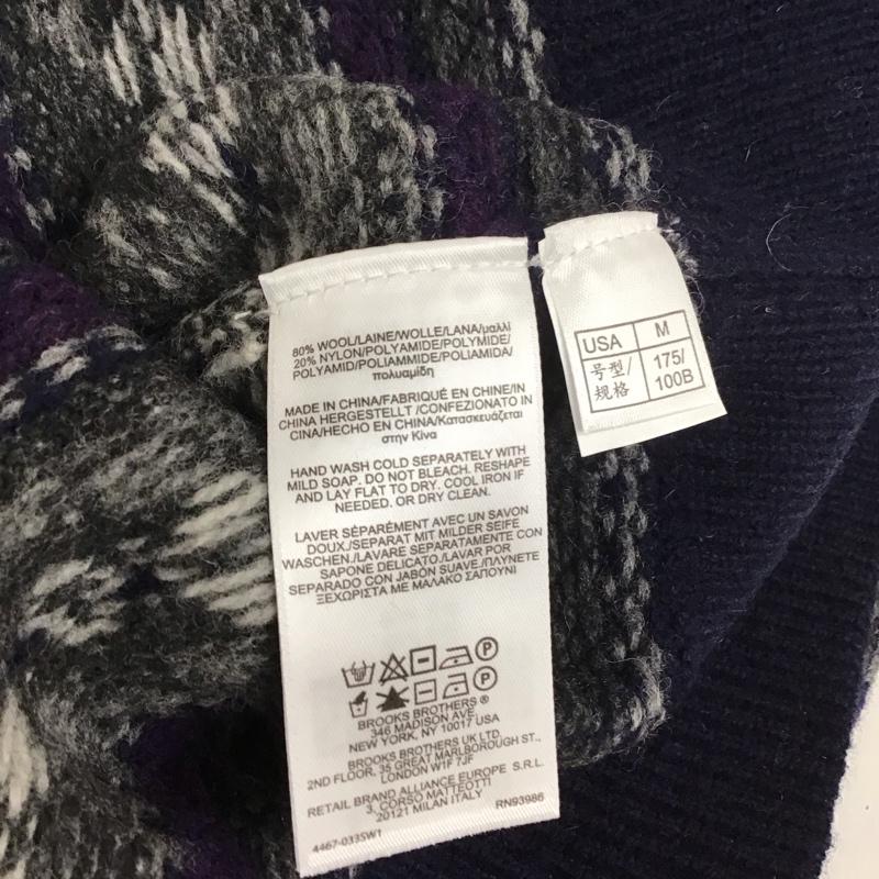 ブルックスブラザーズ BROOKS BROTHERS ニット、セーター 長袖 長袖ニットカットソー ニット セーター クルーネックニット M 総柄 マルチカラー / マルチカラー /  メンズ USED 古着 中古 10113733