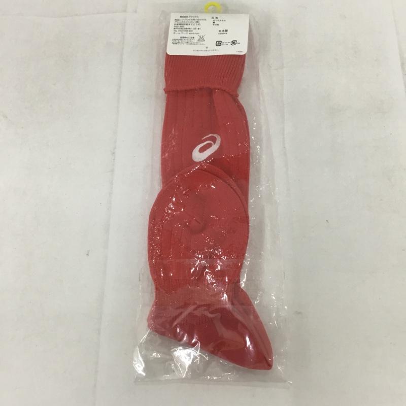 アシックス ASICS ファッション小物 ファッション小物 XSS098 ストッキング ジュニア サッカー 22cm ロゴ、文字 赤 / レッド /  ボーイズ USED 古着 中古 10132163