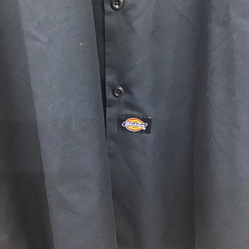 ディッキーズ Dickies シャツ、ブラウス 半袖 半袖シャツ 無地シャツ ポケットシャツ 無地 紺 / ネイビー /  メンズ USED 古着 中古 10134583